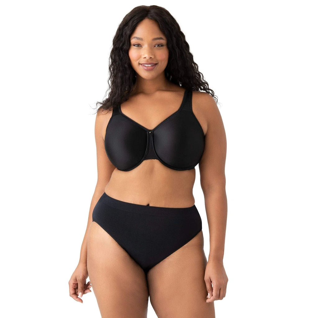Wacoal Women's Basic Beauty Unlined Full Figure Underwire Bra, Black, 40DD